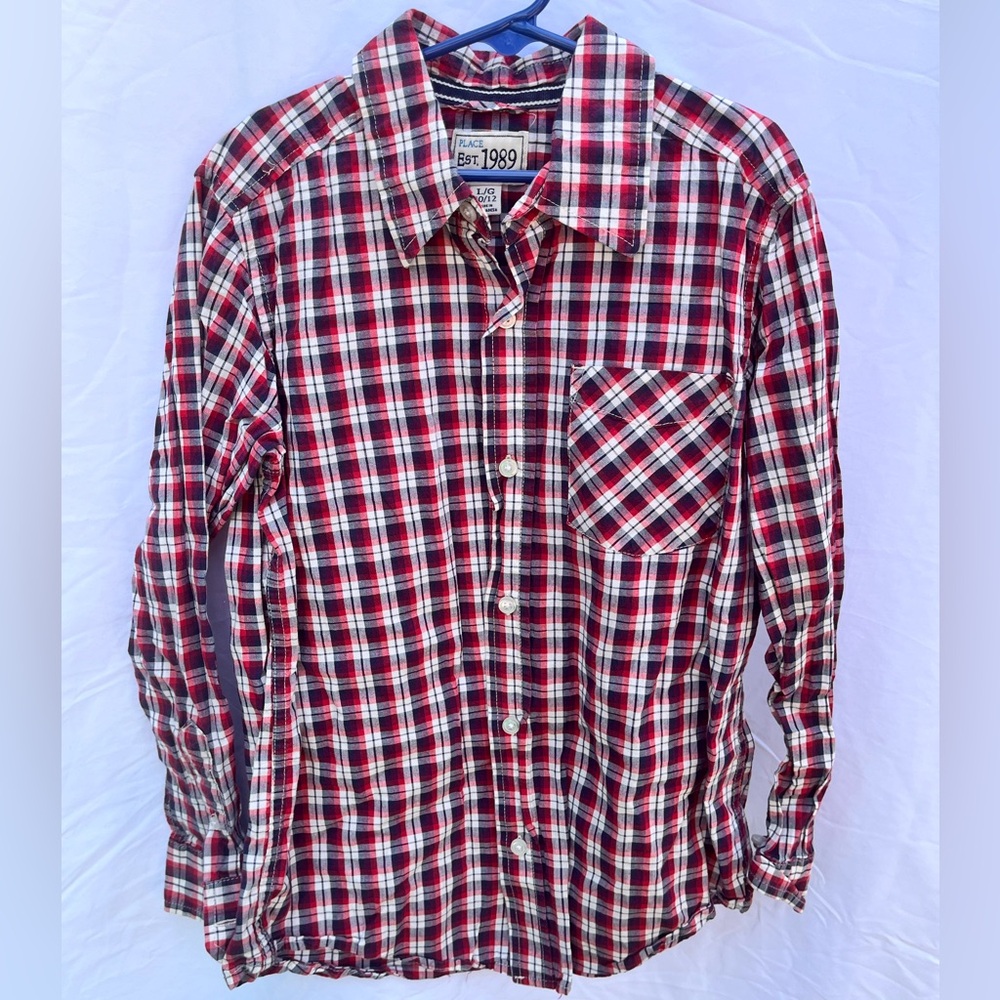 Place Red and White Casual Button Down Shirt